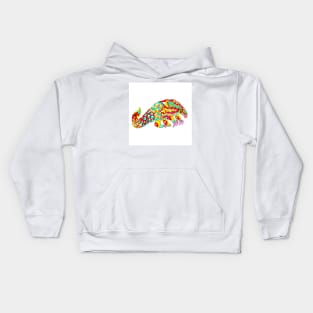 scaly anteater ecopop the armored armadillo Kids Hoodie